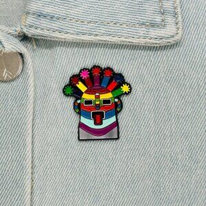 🤩Enamel Pin Mask Exotic Aya Incas Ecuador Inti Raymi Multicolor Diablo Huma New